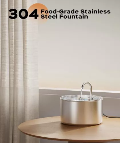 merkloos Water Fountain Stainless Steel - Cat Water Fountain (6152919951943)