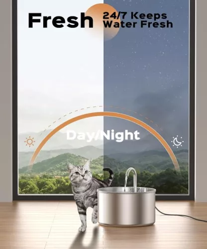 merkloos Water Fountain Stainless Steel - Cat Water Fountain (6152919951943)