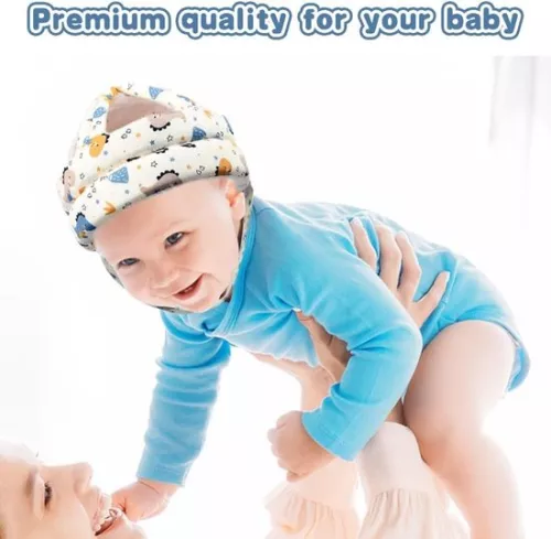 merkloos First running helmet - blue dinosaur - adjustable safety helmet for children from 6 to 36 months. (6152351017023)