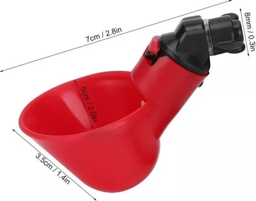 merkloos Automatic Red Water Bowl Quail Chicken Drinking Cup Nipple - 10 Pieces . (6151922275268)