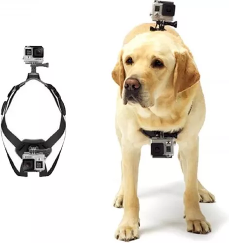 Merkloos’ DKE&YMQ SHANSHUIART Gopro Dog Harness Holder, Soft and Adjustable Gopro Dog Harness for Large, Medium and Small Dogs, Can be Used for Chest and Back Fixation, Suitable for All Models (6150911078095)
