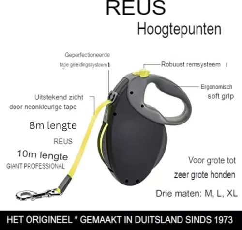merkloos Dog Leash 8 Meters - Flexi Dog Leash - Retractable Dog Leash 8 Meters (6097430986992)