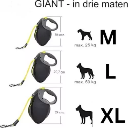 merkloos Dog Leash 8 Meters - Flexi Dog Leash - Retractable Dog Leash 8 Meters (6097430986992)