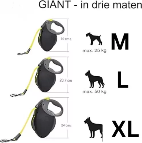 merkloos Dog Leash 8 Meters - Flexi Dog Leash - Retractable Dog Leash 8 Meters (6097430986992)