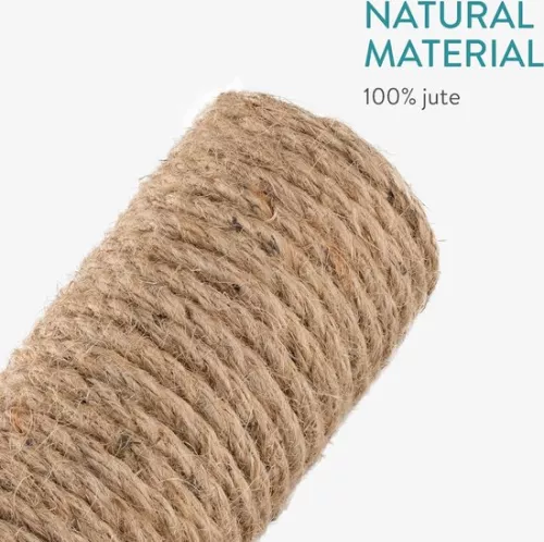 merkloos 20m Jute Twine 6mm Set of 2 Natural Sisal Rope for DIY Cat Scratching Posts (8785300721153)