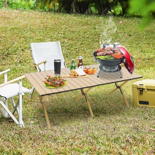 unbranded Folding Camping Table - Portable and Versatile - 1 Piece - Aluminum - 120 x 60 x 45 cm (9508313279669)