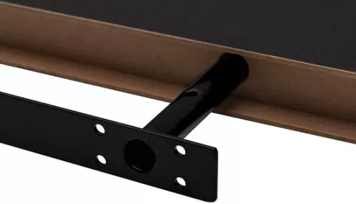 merkloos Black Miron wall shelf - 90cm - Floating wall shelves against the wall - Wall rack - Photo shelf children's room - Bookshelf - Wood MDF - Set of 2 (6097700125168)