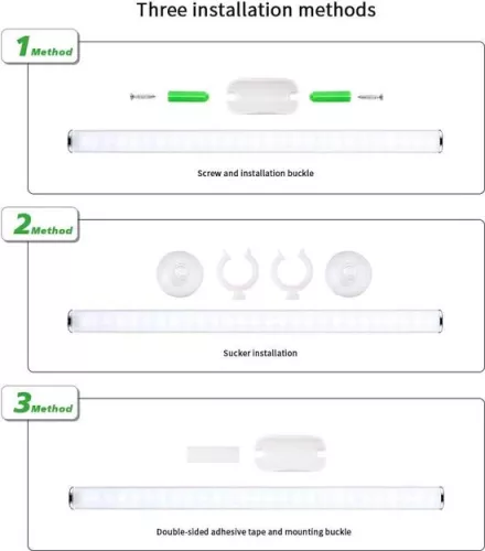 merkloos Wireless rechargeable LED wall lamp with touch control for bathroom make-up mirror (6152326883820)