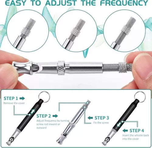 merkloos 2-pack dog whistle to stop neighbors barking - adjustable ultrasonic sound - silent dog whistle - professional recall dog training whistle with cord (6152117036077)