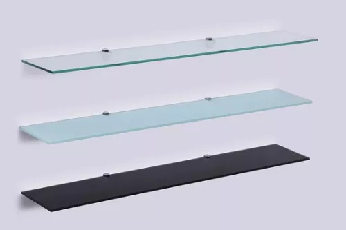 merkloos Glass Wall Shelf - Clear Shower Shelf - 80 cm - Safety Glass (9502725557544)