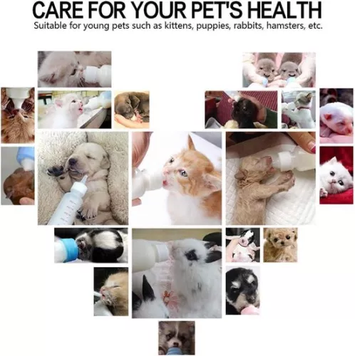 merkloos Puppy Nursing Bottle Kit - Dog Cat Kitten Milk Food - Transparent Silicone Bottle - 150ml . (8785309113720)