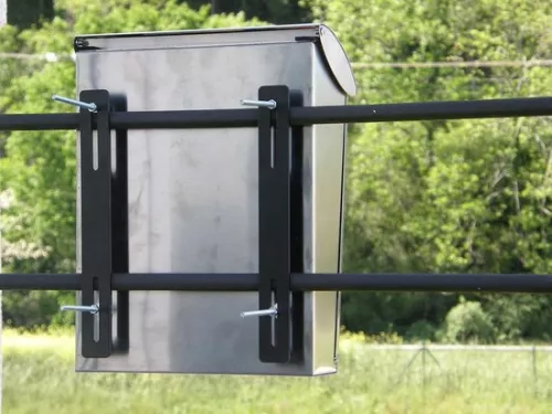 merkloos Letterbox mounting kit - mounting on fences or gates - black (8785300710775)