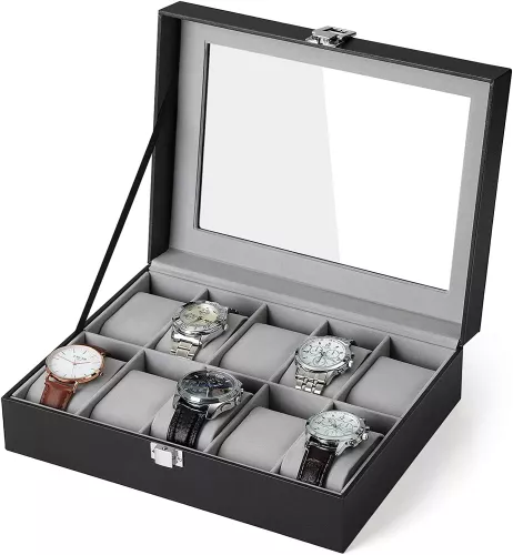 In And OutdoorMatch In And OutdoorMatch Luxury watch box Isjen - Watch box Storage box - Jewelery box - Men - 10 pieces - 25x20x8cm (63604)