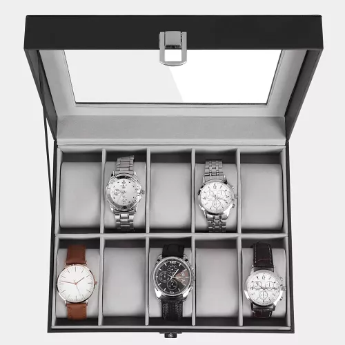 In And OutdoorMatch In And OutdoorMatch Luxury watch box Isjen - Watch box Storage box - Jewelery box - Men - 10 pieces - 25x20x8cm (63604)