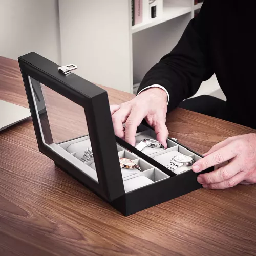 In And OutdoorMatch In And OutdoorMatch Luxury watch box Isjen - Watch box Storage box - Jewelery box - Men - 10 pieces - 25x20x8cm (63604)