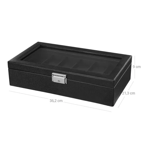 In And OutdoorMatch In And OutdoorMatch Watch box Brian - Watch box Storage box - Jewelery box - Men - 12 pieces - 36x9x21cm (64369)