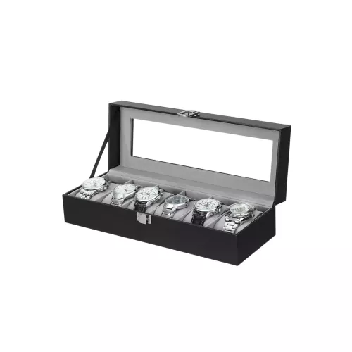 In And OutdoorMatch In And OutdoorMatch Luxury watch box Elouise - Watch box Storage box - Jewelery box - 6 pieces - 30 x 11.2 x 8 cm (64473)