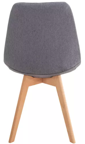 In And OutdoorMatch In And OutdoorMatch Luxury Chair Sharon - Grey - Beechwood - Modern Design - Backrest - Set of 4 - For Kitchen and Bar - Upholstered Seating (66400)