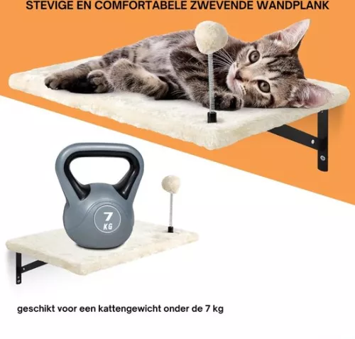 merkloos Cat Climbing Wall - Cat Climbing Wall - Cat Climbing Wall - Cat Wall Furniture - Gray (8721082214704)