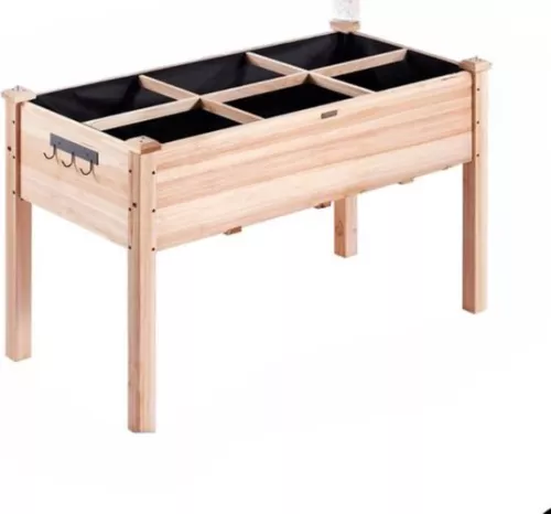 Growing table on legs - Vegetable garden table - raised - 100kg Load capacity - Wood