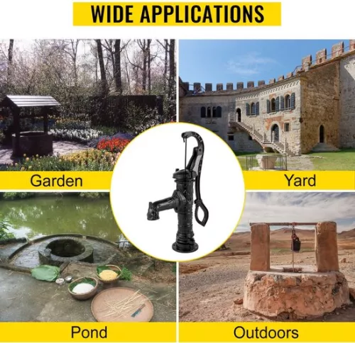 merkloos Water Pump Hand Pump 40x15x68cm Cast Iron Garden Pump Length Water Outlet 22cm Manual Water Pump Hand Pressure Pump Has A Wide Range Of Applications Including Family Ponds Courtyards Gardens (6097729843852)