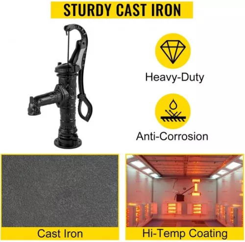 merkloos Water Pump Hand Pump 40x15x68cm Cast Iron Garden Pump Length Water Outlet 22cm Manual Water Pump Hand Pressure Pump Has A Wide Range Of Applications Including Family Ponds Courtyards Gardens (6097729843852)