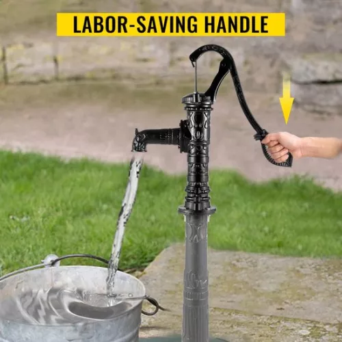 merkloos Water Pump Hand Pump 40x15x68cm Cast Iron Garden Pump Length Water Outlet 22cm Manual Water Pump Hand Pressure Pump Has A Wide Range Of Applications Including Family Ponds Courtyards Gardens (6097729843852)