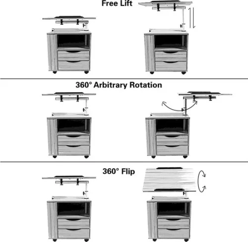 merkloos Functional Bedside Table in Bed - Adjustable Wooden Bedside Table - Breakfast in Bed - Working in Bed (8720837194674)