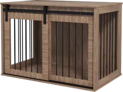 N.lux - Dog crate / Wood look / Up to 30 kg / Sliding door