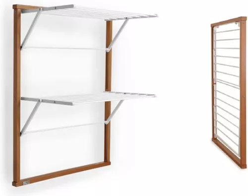 merkloos Foldable Drying Rack Universal - Laundry Drying Rack - Clothes Rack for Bathroom/Garden/Bedroom/Balcony - Durable Open: 69 x 89 x 45 cm. Closed: 69 x 89 x 5 cm (8720837079346)